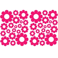 38 hot pink vinyl daisy decals stickers girls baby dorm room bedroom daisies 22inx38in