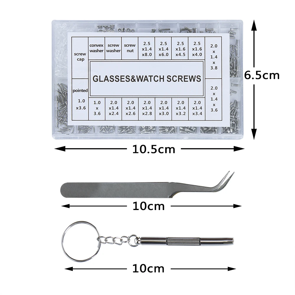 Крошечные Нержавеющая сталь винты гайка ассортимент Ремкомплект Набор