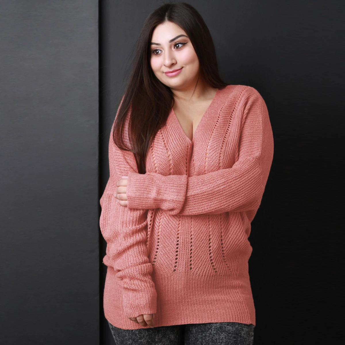 Kissmilk Plus Size Women Sweaters Intimates Large Hollow Out Female Clothing Big Casual Lady Pullovers 3XL to 6XL | Женская одежда
