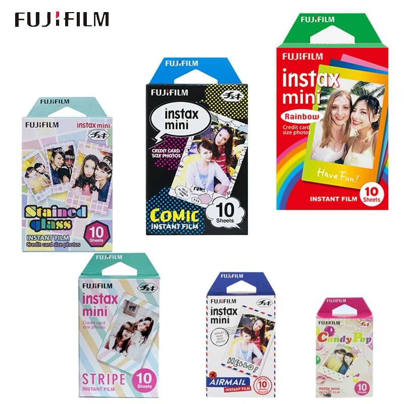 Оригинальная цветная пленка Fujifilm Instax Mini для Fuji 9 8 7s 7c 70 90 25 50 мгновенная камера