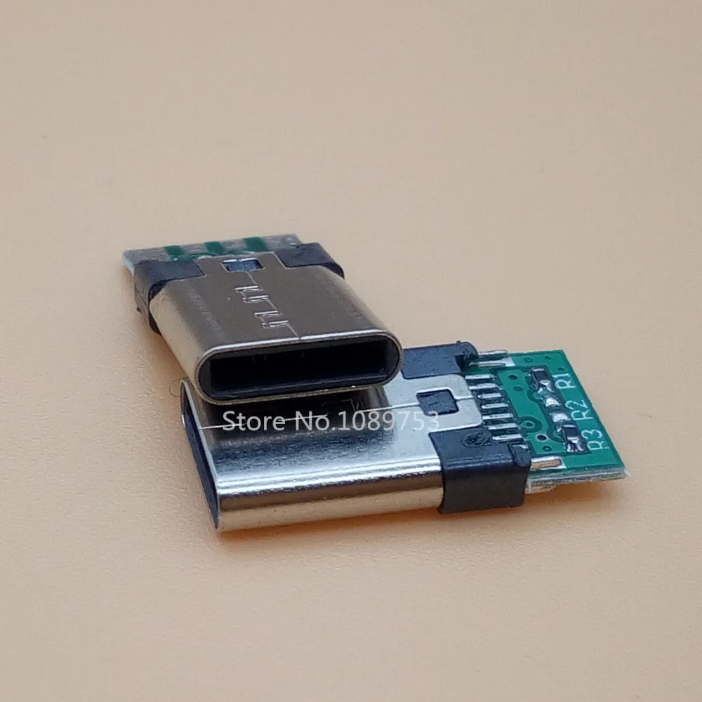 5 шт. 4 контактный разъем USB 3 1 Тип C/ Type C штекер с платой ПК|Соединители| |