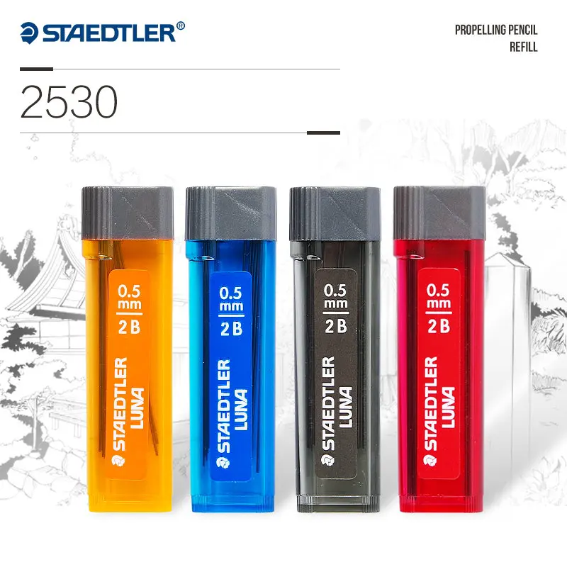 4 трубы Staedtler 2530 Luna механический карандаш свинцовый заправка 0 5/0 7 мм 2B/HB для 7611/7612