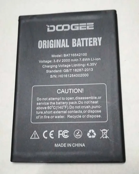 Оригинальный аккумулятор для телефона DOOGEE x9 mini 2000 мАч смартфона X9 Mini 5 0 дюйма Android