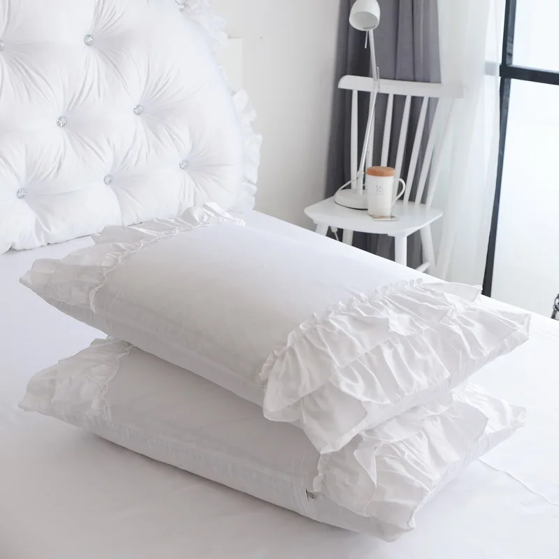 Комплект свадебного постельного белья принцессы однотонный хлопковый комплект