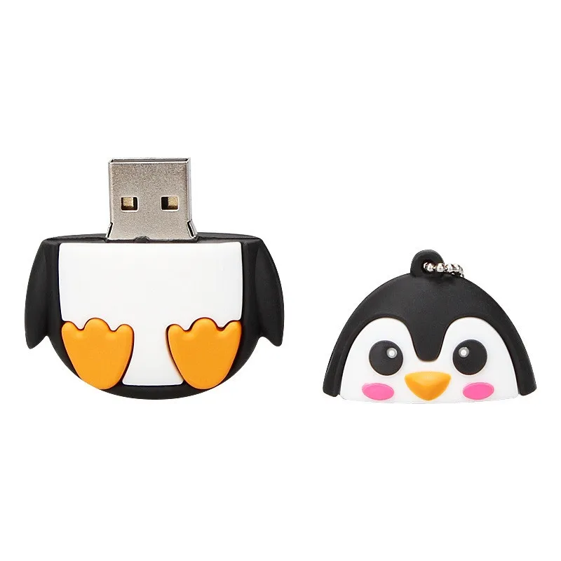 cartoon cute penguin owl fox pendrive pen drive 4GB 8GB 16GB USB flash drive 32GB 64GB memoria stick 128gb animal free shipping
