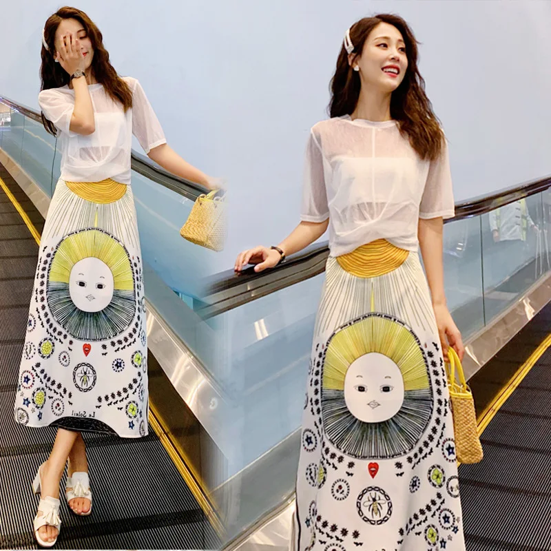 Летний женский комплект из 2 предметов прозрачный топ с коротким рукавом блуза +