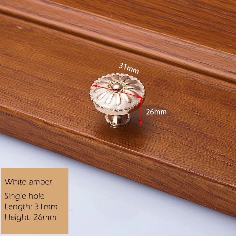 white amber L KAK Европейский цинковый сплав ручки шкафа Wadrobe дверные ручки для выдвижных ящиков кухонный шкаф ручки оборудование для обработки мебели - Цвет: white amber L
