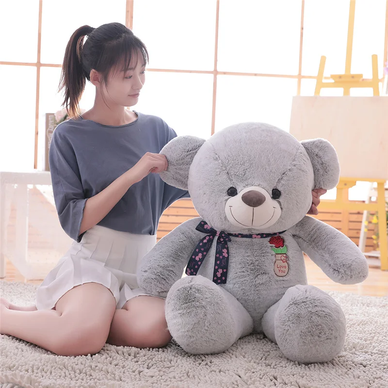 

Cute Plush Teddy Bear Toys Cartoon Animal Doll Soft Plush Pilow Stuffed Rose Ribbon Bear Dolls Fashion Toy Girl Birthday Gift