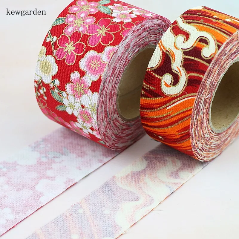 Kewgarden 1-1/2 &quot1-1/4&quot 30 мм 40 цветочная ткань с принтом вручную изготовленная лента