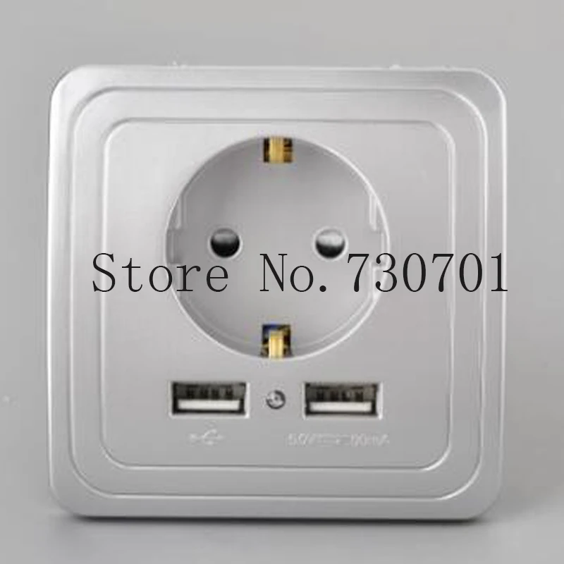(Доставка из России) розетка с usb 5V 2.1A двойной розетки ЕС Порты Зарядное