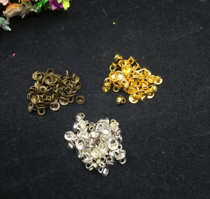 100 шт./лот 4 мм медный жемчуг подвеска Соединитель Круглый шарик