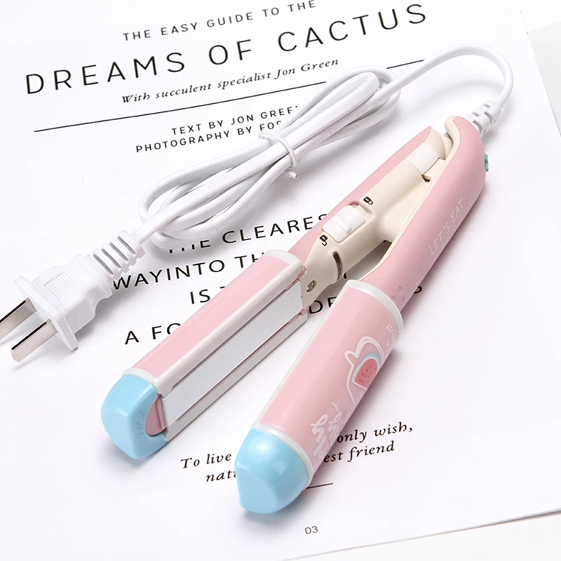 Выпрямитель для волос Плойка завивки плойка 2 в 1 красочная простая переноска