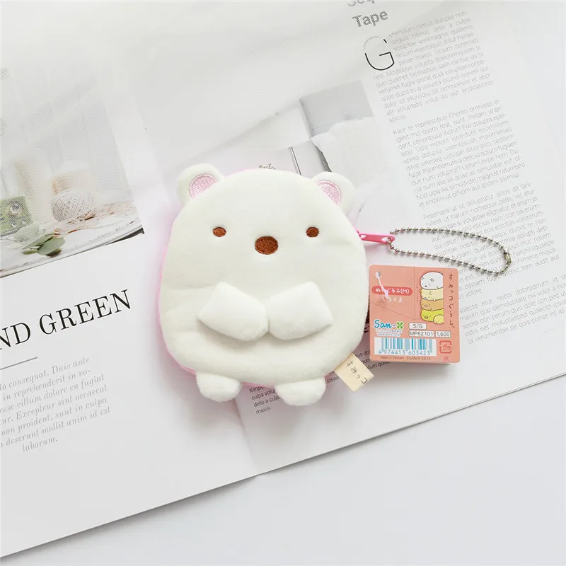 1 шт., Kawaii, японский уголок, биология, плюшевый Кошелек, японская анимация, Sumikko, гураши, мультяшная сумка, плюшевые игрушки San-X