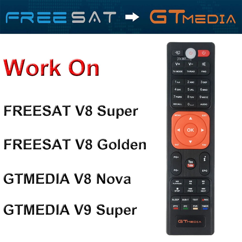 Оригинальный ИК пульт дистанционного управления для рецепторов Freesat V8 супер/V8