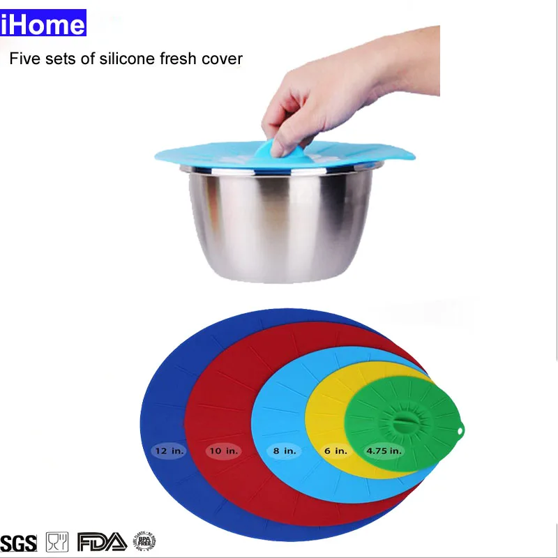 Новинка! 5 шт. силиконовая крышка миска для микроволновой печи кастрюля кухонной