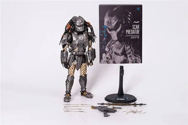 Хищник MMS190 фигурки AVP шрам Модель 32 см C 1/6 масштаб предварительно окрашенные игрушки