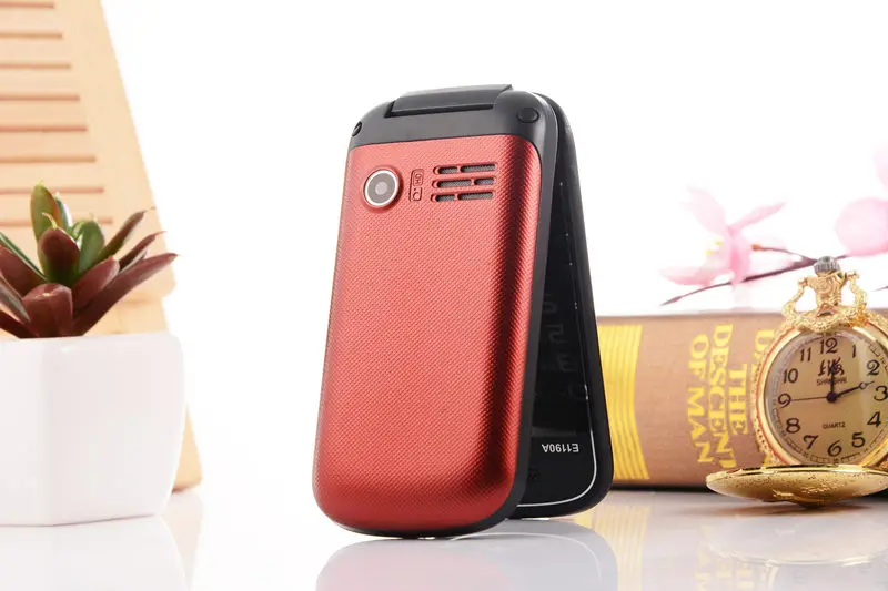 Флип русская клавиатура дешевые старшие MP3 радио E1190A мобильный телефон gsm кнопочные сотовые телефоны Испанский Русский телефон
