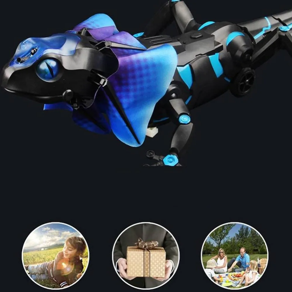 Электрический RC Инфракрасный симулятор ящерица с светильник шалость