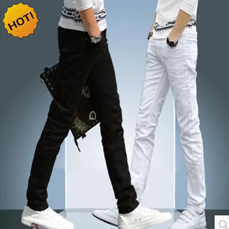 Новинка 2021 тонкие хлопковые прямые обтягивающие джинсы в деловом стиле черного и