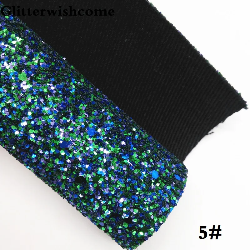 5 Glitterwishcome 21X29 см A4 размер винил для бантов, сверкающий толстый блеск кожа ткань винил для бантов, GM098A - Цвет: 5