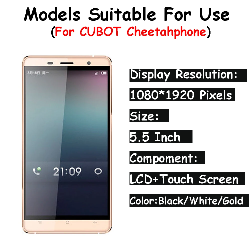 Для CUBOT cheetahphone ЖК-дисплей + сенсорный экран 1920x1080 с инструментами стеклянная