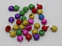 100 mixed color iron jingle bells beads charms 9mm decoration diy craft