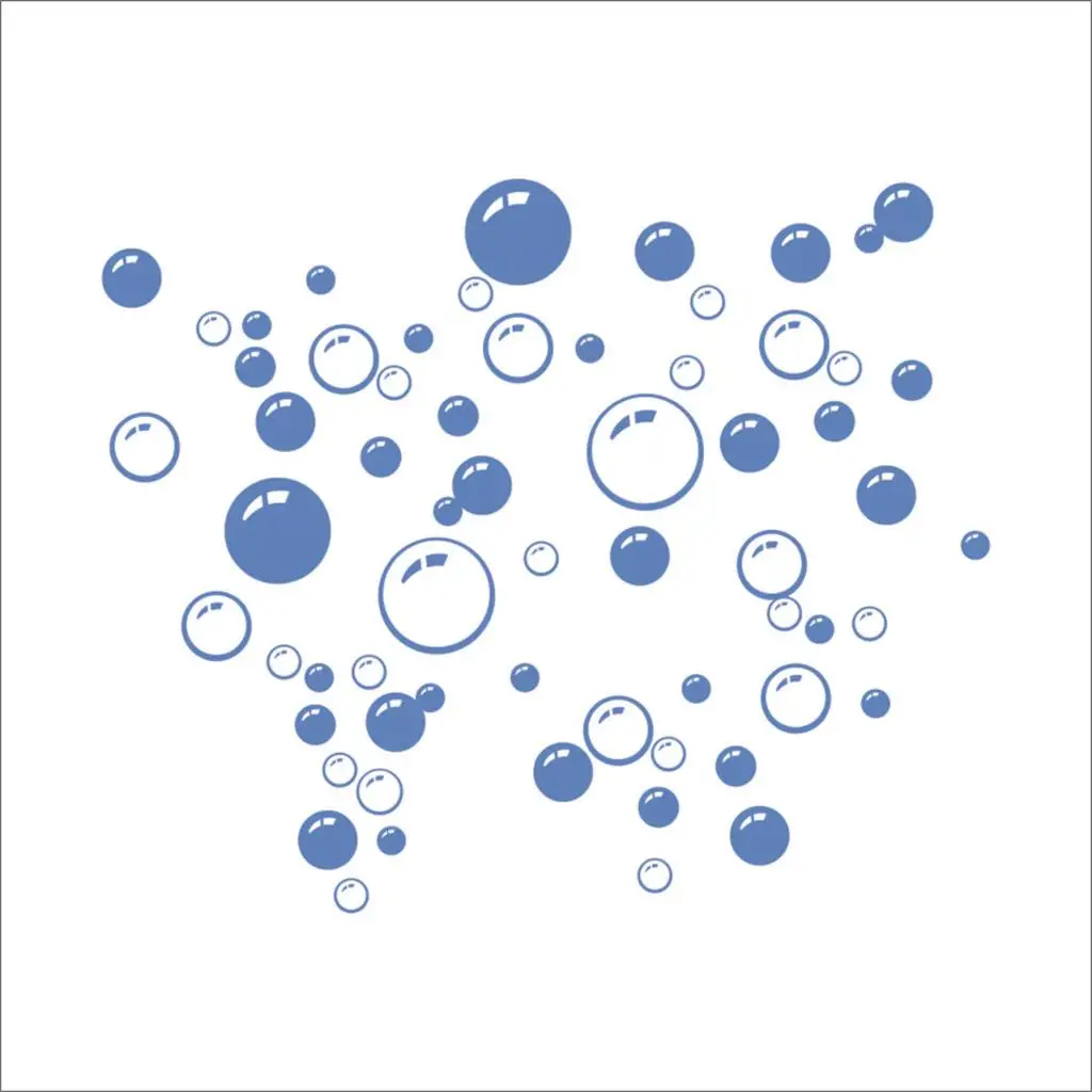 Красивые настенные художественные наклейки в виде пузырьков для ванной и окна