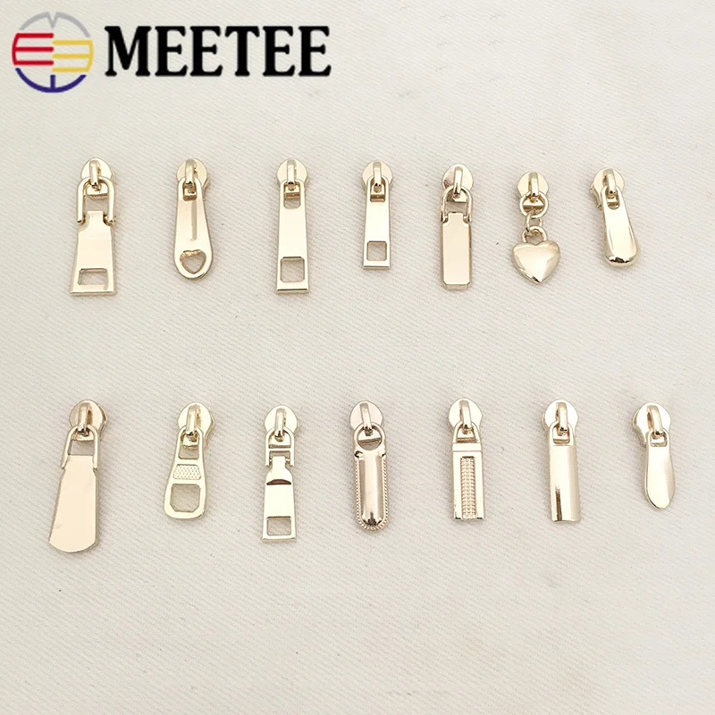 10 шт. металлические ползунки для молнии Lightgold нейлоновые куртки на одежды