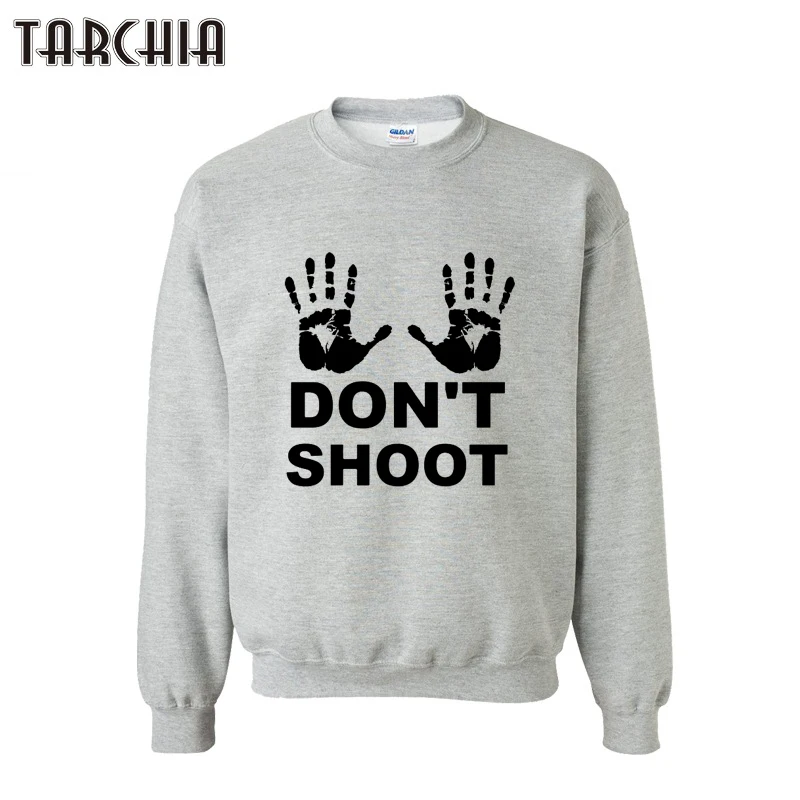 Новинка 2021 толстовка TARCHIA с надписью Don SHOOT мужской черный пуловер капюшоном