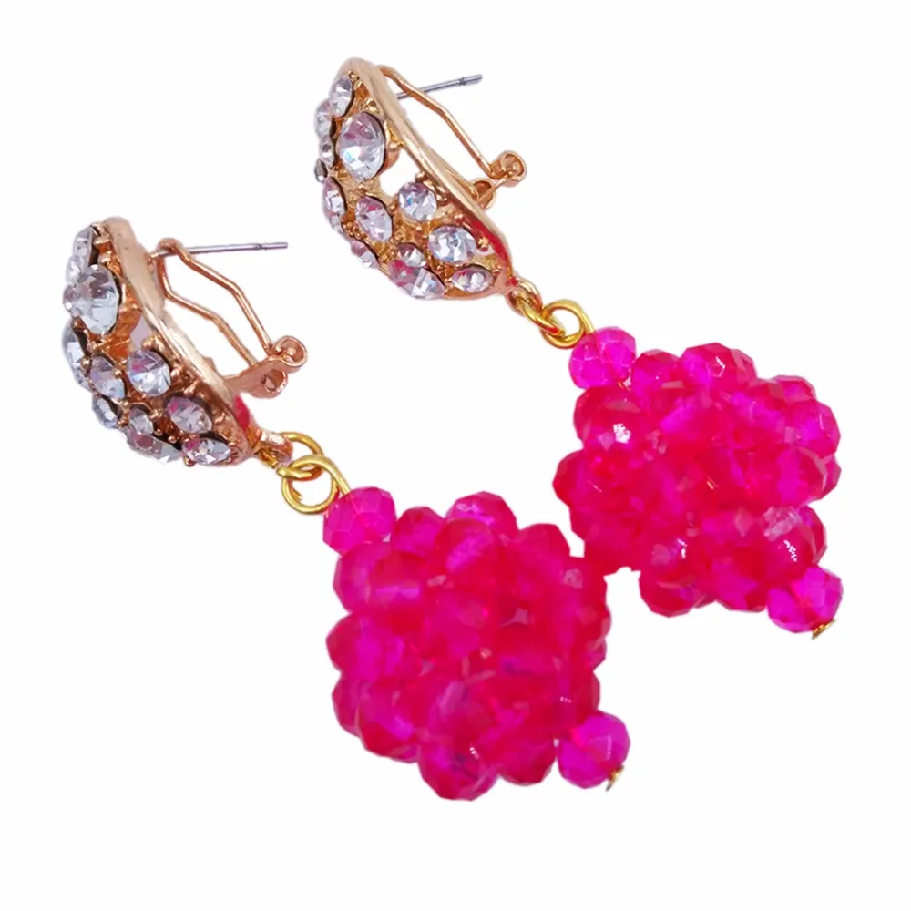 Потрясающе! Шампанское золото фуксия розовый кристалл расшитая бисером