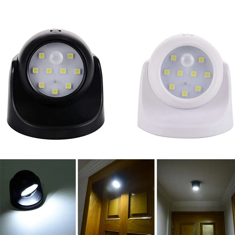 Уличный настенный светильник беспроводной с пассивным ИК датчиком движения для