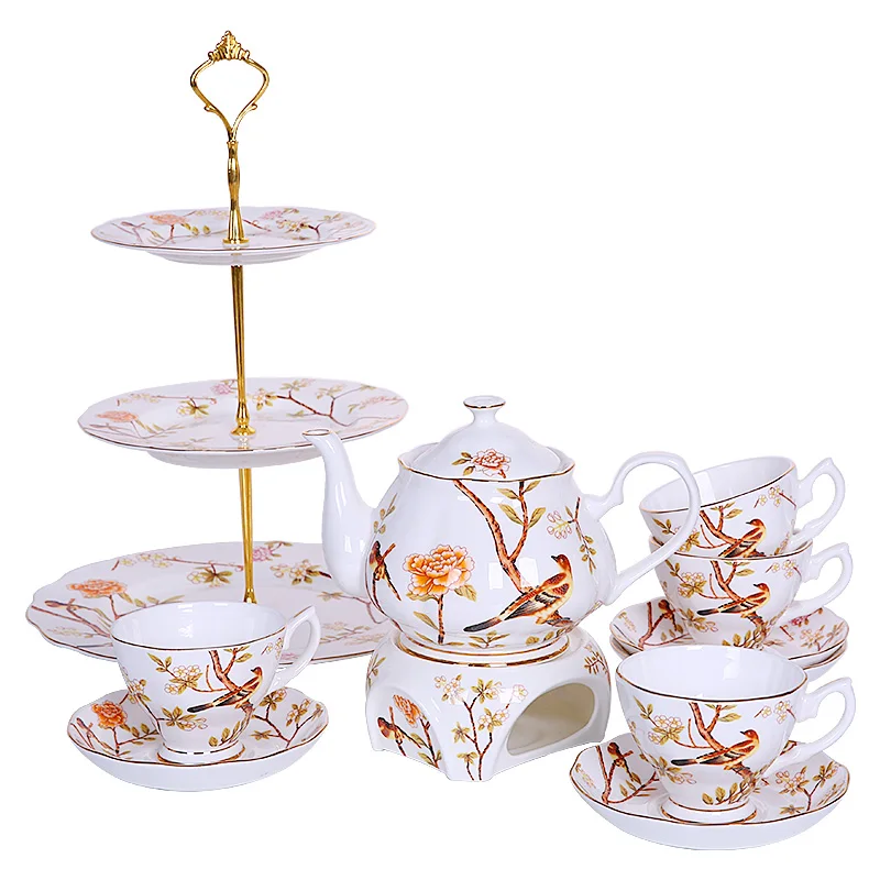 

European-style authentic bone china coffee mug set high-grade British afternoon tea set ceramic wedding cup creative
