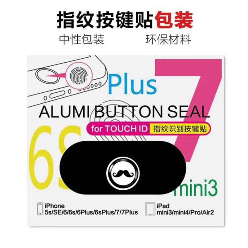 Милый мультфильм Touch ID Home кнопка наклейка для IPhone 7 s 5s 6 6s 8 plus поддержка