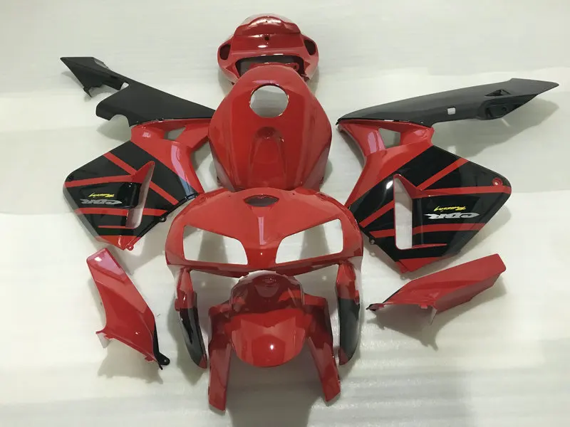 

Формочка под давлением Dor, красный, черный обтекатель ABS для CBR600RR 2005 2006 CBR 600RR 05 06 CBR 600 RR, пластиковый комплект для кузова