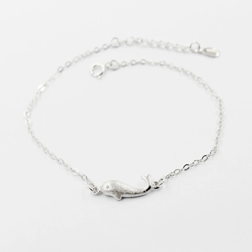 Kinitial животных рыб Браслеты браслет маленький кит Шарм цепи для Для женщин