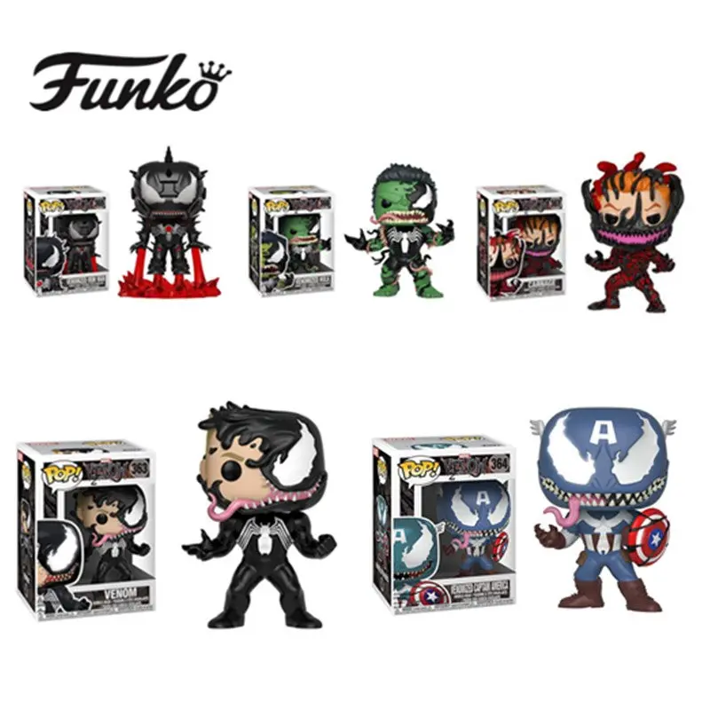 FUNKO POP официальный Venom Eddie Железный человек Капитан Америка Халк тема Виниловая
