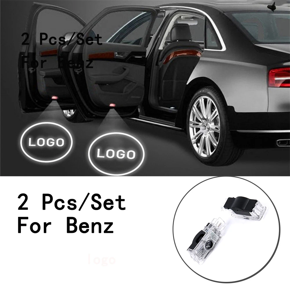 Объектив включает только для Benz S Class/SLK/CLK/SLR/W240/R171 5 Вт Ghost Shadow Projetor 2 шт./компл.