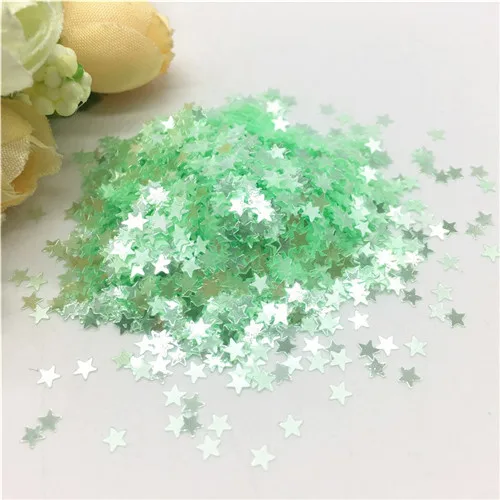 Light green Ультра тонкий звезды Блестки пайетками 3 мм прозрачные сверкающие ПВХ неупакованные блестки DIY Craft Маникюр Nail Art Decor конфетти 10/20g - Цвет: Light green