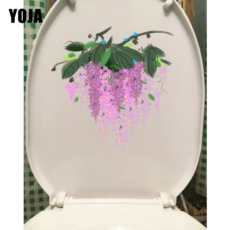 YOJA 20,2*21,5 см фиолетовый цветок лозы туалетный столик Декор туалетный наклейки на сиденья настенные наклейки для дома