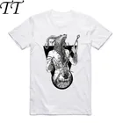 Футболка мужская с круглым вырезом, коротким рукавом и принтом козы