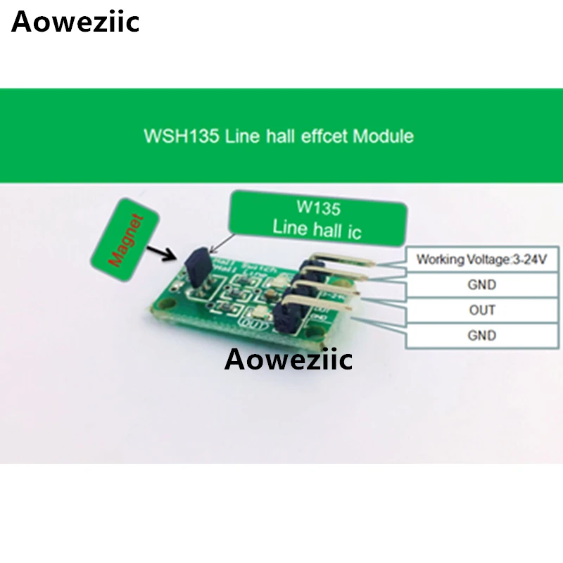 

1 шт./лот WSH135 W135 модуль светового эффекта 1.5мв/г