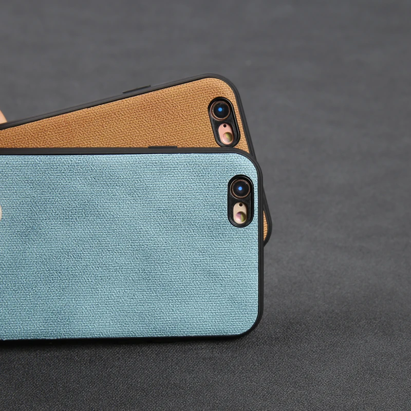 Phone Cases For iPhone 6 6S 7 8 Plus X Xr XS Cover Fabric PU Leather Soft TPU Silicone Case Xs Max Shell | Мобильные телефоны и