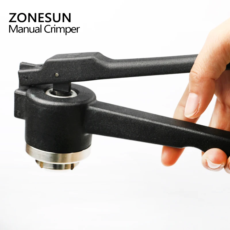 

ZONESUN 13mm Stainless Steel Manual Vial Crimper Flip Off Caps Hand Sealing Machine Tool, Crimper seals