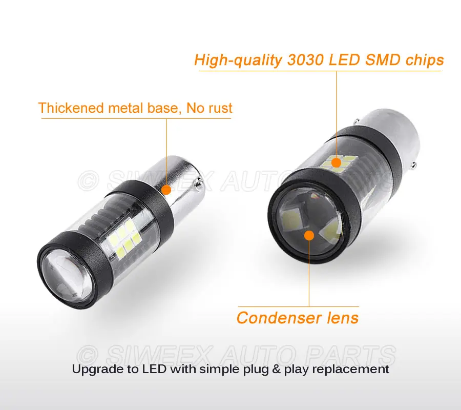 1 шт. 1156 BA15S светодиодный лампы P21W 3030 21 SMD хвост сзади светильник обратный тормоза