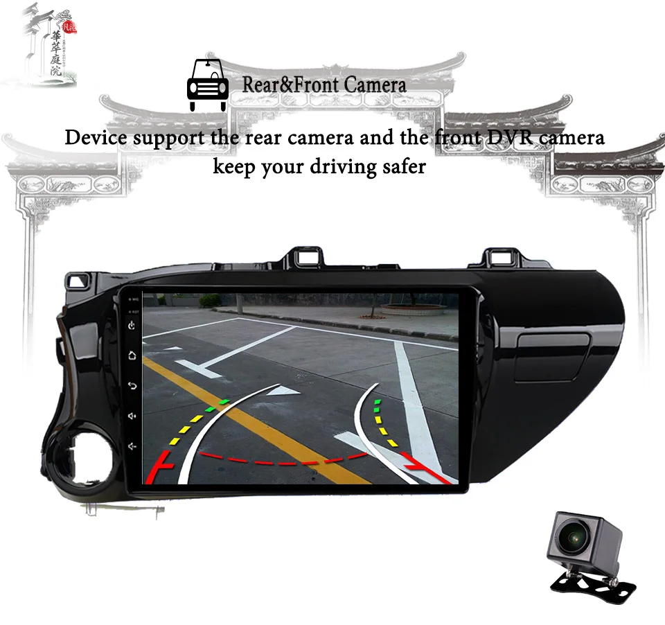 Android 10 0 автомобильный dvd плеер с экраном Авторадио для Toyota Hilux 2016 2017 18 GPS Навигация