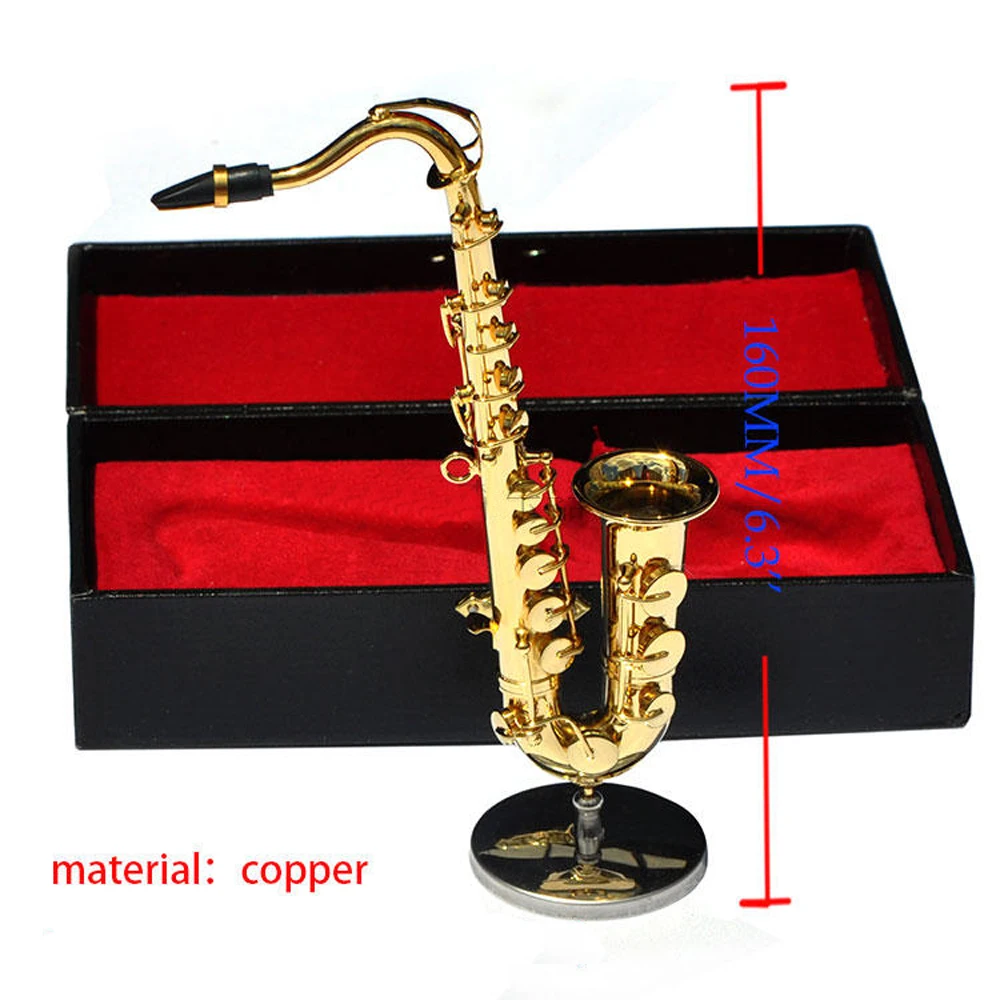 MoonEmbassy Tenor SaxophoneModel Миниатюрный дисплей Модель саксофона реалистичная модель музыкального Любителя подарок на день рождения музыкальный инструмент