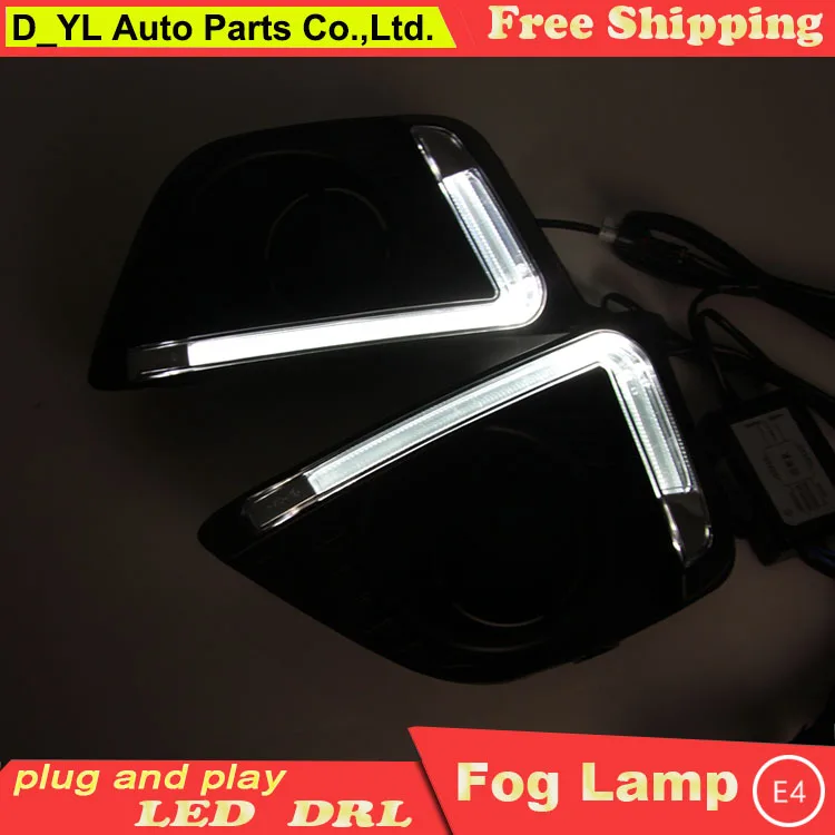 Дневные ходовые огни для стайлинга автомобиля Honda Fit LED DRL 2014-2016 противотуманные