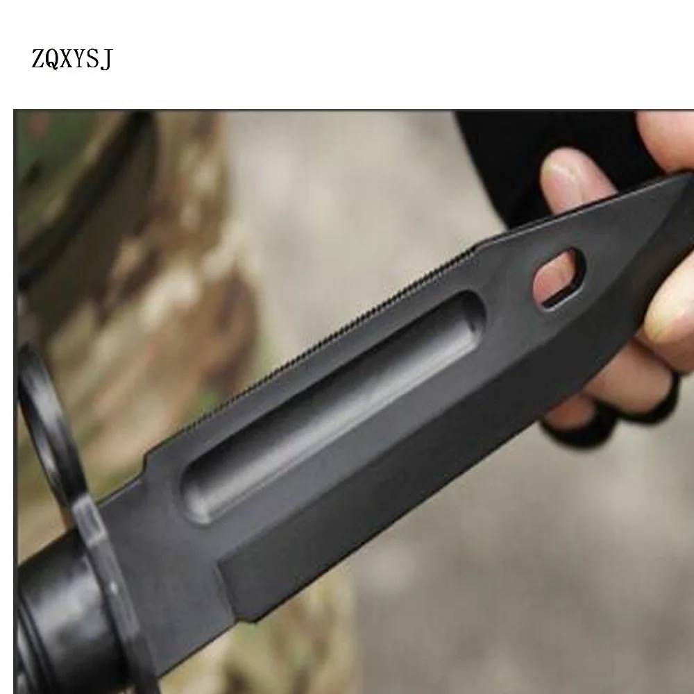 ZQXYSJ 1PC Soft Rubber Plastic M9 Style Knife Blade Bayonet with Sheath Dummy Model Kit not the really knife