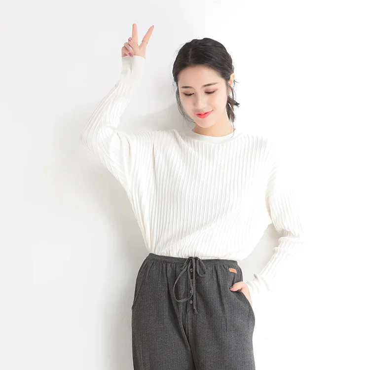 Autumn winter women sweaters and pullovers korean style long sleeve casual crop sweater slim solid knitted jumpers sweter mujer | Женская