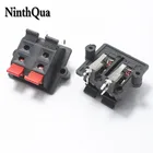 Внешний банановый разъем WP, 2 шт., 4-контактный усилитель динамика, проводной зажим, аудиоразъем WP4-3 2x2, светодиодный пружинный выключатель сделай сам